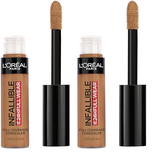 L’Oréal Paris Makeup Infallible Full Wear Waterproof Matte Concealer, Honey (Pack of 2)