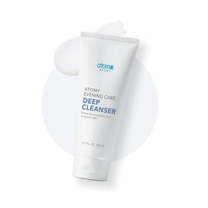 A.t.o.m.y Evening Care Deep Cleanser - 5.1oz(150ml) x 2 pack, Facial Foam, Face Wash