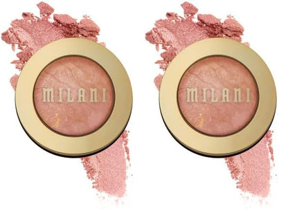 Milani Baked Blush - Berry Amore (0.12 Ounce) Cruelty-Free Powder Blush - Shape, Contour & Highlight Face for a Shimmery or Matte Finish (Pack of 2)