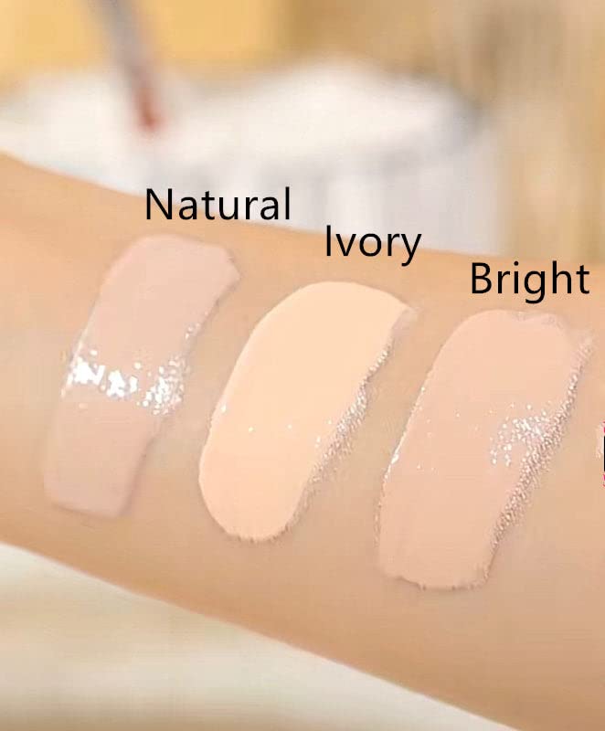 30ml Waterproof Foundation Full Cover Face Base Liquid Foundation Soft Matte Concealer Primer Base Makeup Color Correcting Whitening Cream Facial Concealer # Natural