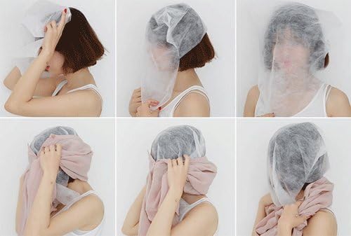 Makeup Protector Disposable Cover Sheet Clothing Garment Cosmetic Stain Guard Hair Hood Changing Room Supply (A) 50pcs)