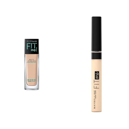 Maybelline Fit Me Matte + Poreless Foundation 1 Count + Fit Me Concealer Light 1 Count