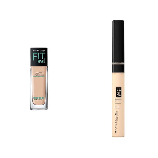 Maybelline Fit Me Matte + Poreless Foundation 1 Count + Fit Me Concealer Light 1 Count