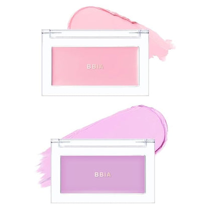 BBIA Ready To Wear Downy Cheek Cream Blush 2P Set (07 DOWNY ANGEL + 04 DOWNY LAVENDER) / Blendable and Lightweight Cheek Makeup, Highly Pigmented with Long Wearing Formula