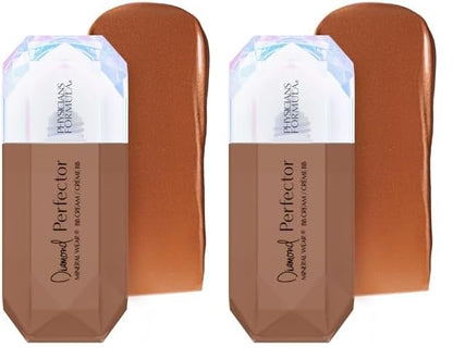 Physicians Formula Mineral Wear®Diamond Perfector BB Cream, 10 in 1 Skin Perfecting Beauty Balm, Lightweight & Luminous Finish - Deep to Rich (Pack of 2)