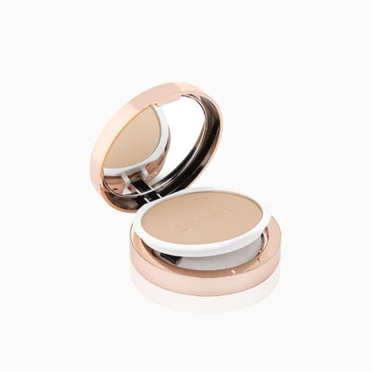 Emani Flawless Matte Powder Foundation Makeup for Sensitive Skin, Natural Mineral Foundation Compact with Buildable Coverage, Oil Control, Talc Free, Cruelty-Free & Vegan, Linen