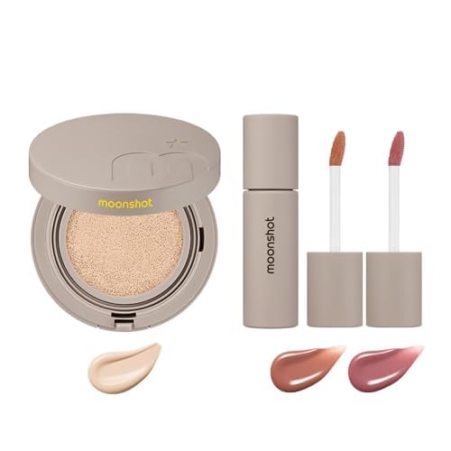 Moonshot KOREA Conscious Fit Mellow Lip Tint&Foundation Lip Stain Gift Set,k-beauty, (Foundation Lip Stain Set (17N+01 Uni Beige+02 Wormhole Mystery, 1)