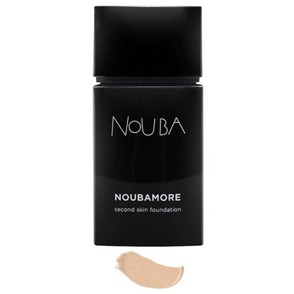 Noubamore Second Skin Foundation by Nouba - Long Lasting Coverage With Jojoba Extract Luminous Makeup Light Texture - Nude Skin Effect - Smoothes & Nourishes, Blends Perfectly (Color 83)