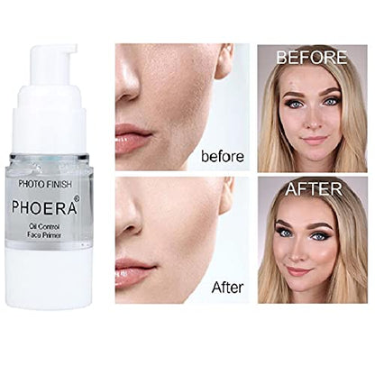 PHOERA Primer,Pro Makeup Primer,Long Lasting Hydrating Smoothing Isolated Moisturizing Oil Free Effect Make Up Base Matte Face Foundation Primer(Travel Size 6 ML)