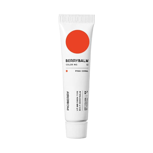 Berrybalm(Pink Coral), lip & cheek balm, multi blush, moisturizing and matte, highly pigmented, long lasting formula