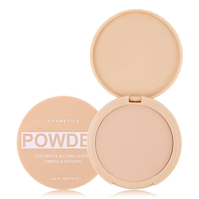 Pressed Matte Face Powder Makeup & Setting Powder for Poreless Wrinkle Blurring Contour Concealer Finishing,Lightweight,High Coverage,Shine Control (Warm Nude-Matte-01, 1.71OZ (Pack of 1))