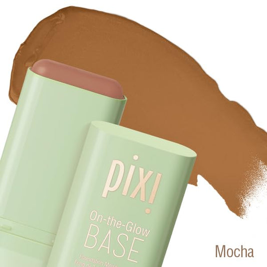 Pixi Beauty On-the-Glow Base| Tinted Moisturizer Foundation Stick | Mocha: Coffee, neutral shade| 0.6 oz / 19g