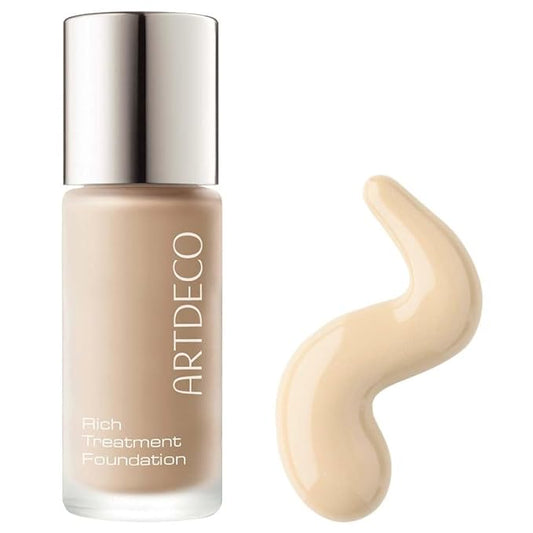 ARTDECO Rich Treatment Foundation - Sunny Shell N°10 - Conceals Imperfections & Creates Flawless Complexion - Long-Lasting - Even & Velvety-Smooth Finish - Water-Resistant - Vegan Makeup - 0.67 Fl Oz