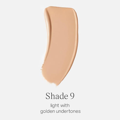 Saie Glowy Super Skin Tint Liquid Foundation - Hydrating Serum Foundation with Lightweight, Medium Coverage - Formulated with Hyaluronic Acid to Hydrate, Brighten and Plump - Shade 9 (1.01 oz)