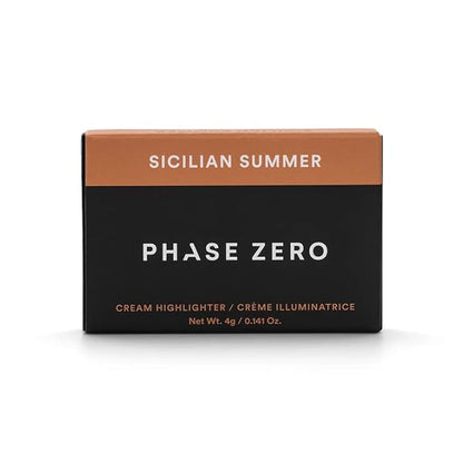 Phase Zero Makeup Cream Highlighter- "Sicilian Summer" - 4g / 0.141oz- For a Long Lasting, Natural, Radiant Glow