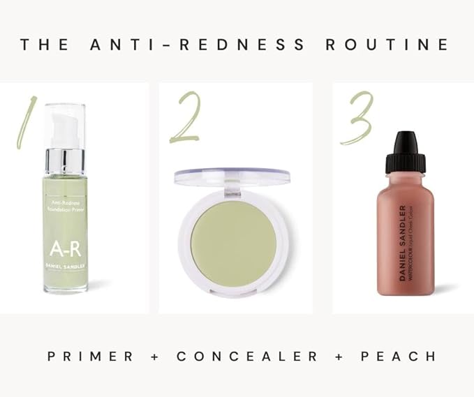 ANTI REDNESS FOUNDATION Makeup Primer for Face, Neck & Chest - 35ml. Beauty Primer Makeup Colour Corrector for Red Skin, Acne Patches & More. Rosacea Foundation Green Colour Corrector