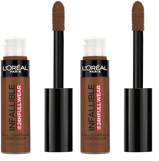 L’Oréal Paris Makeup Infallible Full Wear Waterproof Matte Concealer, Espresso (Pack of 2)
