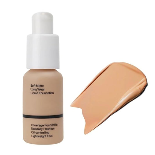 liquid foundation waterproof oil control concealer matte concealer liquid foundation moisturizing BB cream foundation cream (104# Buff Beige, 30ml)