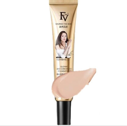 30ml Waterproof Foundation Full Cover Face Base Liquid Foundation Soft Matte Concealer Primer Base Makeup Color Correcting Whitening Cream Facial Concealer # Natural