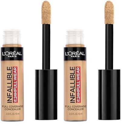 L'Oréal Paris Makeup Infallible Full Wear Waterproof Matte Concealer, Cedar (Pack of 2)