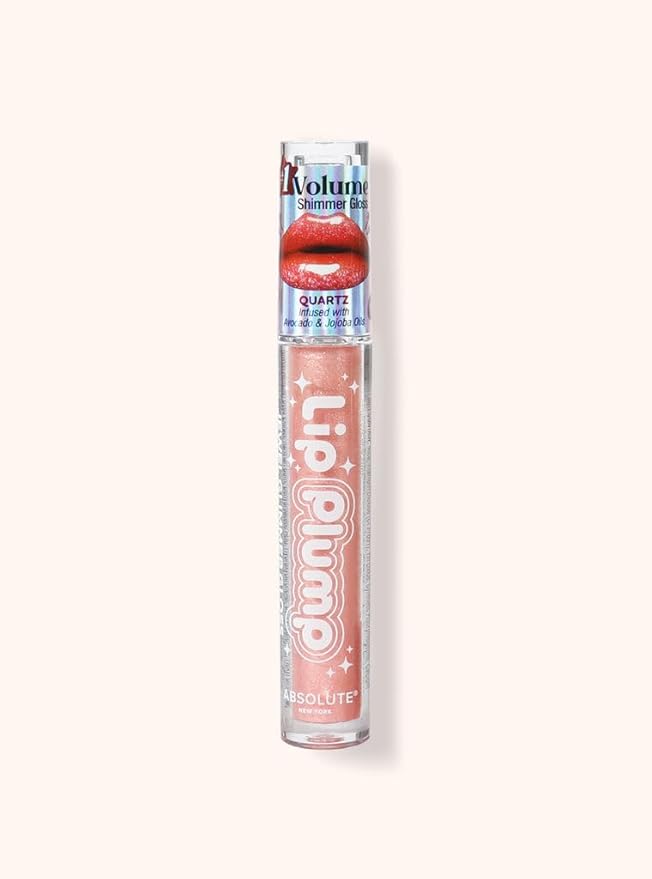 Absolute New York Lip Plump Jewel Glimmer Gloss, 0.085-Fluid Ounce, Quartz