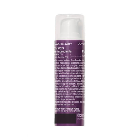 COVERGIRL Advanced Radiance Age Defying Foundation Makeup Natural Ivory, 1 oz (packaging may vary)