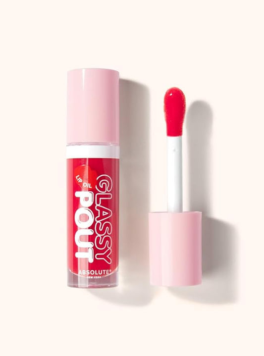 Absolute New York Glassy Pout Lip Oil, Long Lasting Hydration, Ultra Glassy Shine, Non Sticky Lip Oil (MLGL04 Spicy)