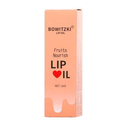 Bowitzki 2 Pieces Hydrating Lip Oil, Lip Gloss Glow Transparent Toot Tinted Nourishing Long Lasting Repairing Lightening Lip Lines Balm Repairing Lightening Lip Lines (Coconut+Cherry)