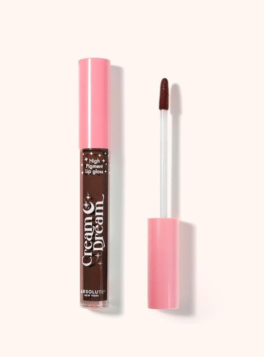 Absolute New York Cream Dream Lip Gloss, High Intensity Pigment and Shine, Instantly Hydrate Lips and Provides Long Lasting Moisture (MLCD05 Depth, .8 oz)