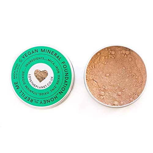 Love the Planet Vegan Mineral Foundation Shade Honey in Refill Pouch