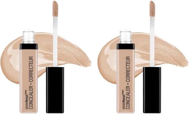 Wet n Wild Photo Focus Concealer, Light Honey, Under Eyes, Makeup, Blemish, Full Coverage, Lightweight (Pack of 2)