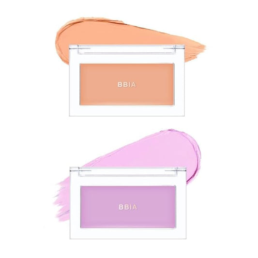 BBIA Ready To Wear Downy Cheek Cream Blush 2P Set (03 DOWNY APRICOT + 04 DOWNY LAVENDER) / Blendable and Lightweight Cheek Makeup, Highly Pigmented with Long Wearing Formula