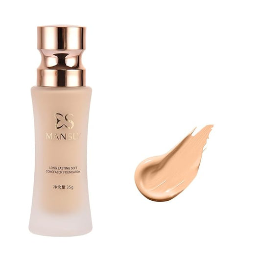 LAMUSELAND Matte Liquid Foundation Makeup, Full Coverage Lightweight Long-lasting Flawless Foundation Concealer Makeup for All Skin (03, M)