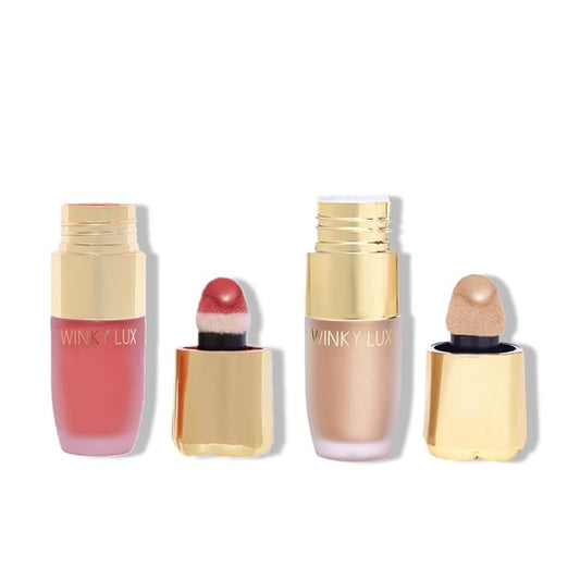 Winky Lux Cheeky Rose Queen Liquid Blush and Moonlight Liquid Highlighter