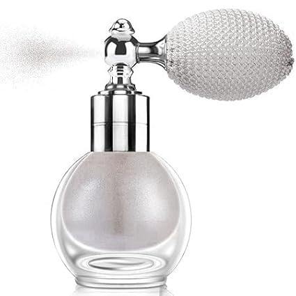 Highlighter Powder Spray Glitter Body Highlighter Spray for Girls Shimmer High Gloss Loose Powder Makeup Mist for Body, Hair, Face and Clothing