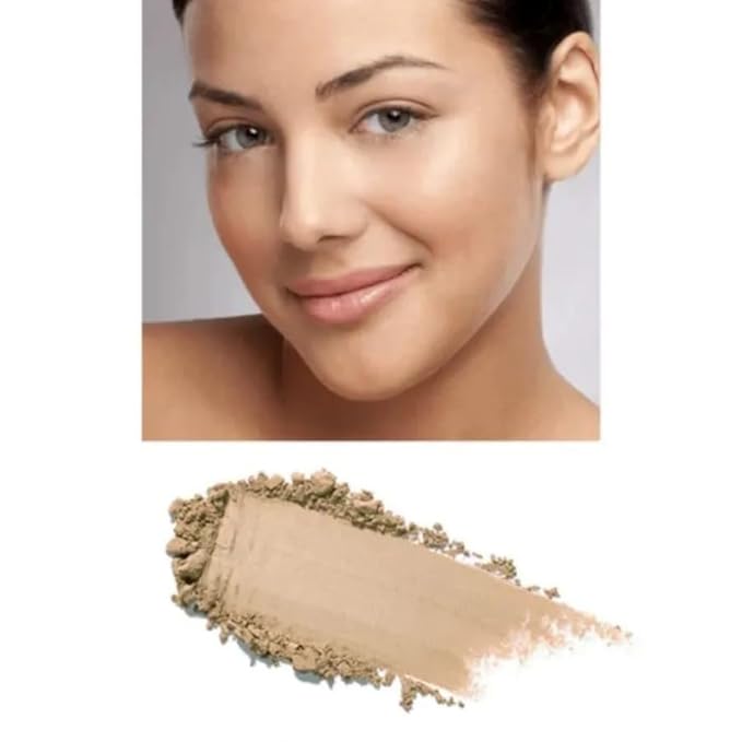 Emani Flawless Matte Powder Foundation Makeup for Sensitive Skin, Natural Mineral Foundation Compact with Buildable Coverage, Oil Control, Talc Free, Cruelty-Free & Vegan, Ginger