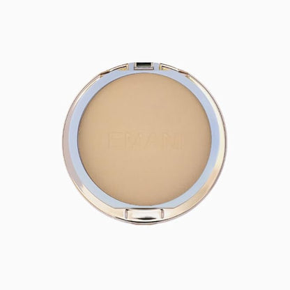 Emani Flawless Matte Powder Foundation Makeup for Sensitive Skin, Natural Mineral Foundation Compact with Buildable Coverage, Oil Control, Talc Free, Cruelty-Free & Vegan, Linen