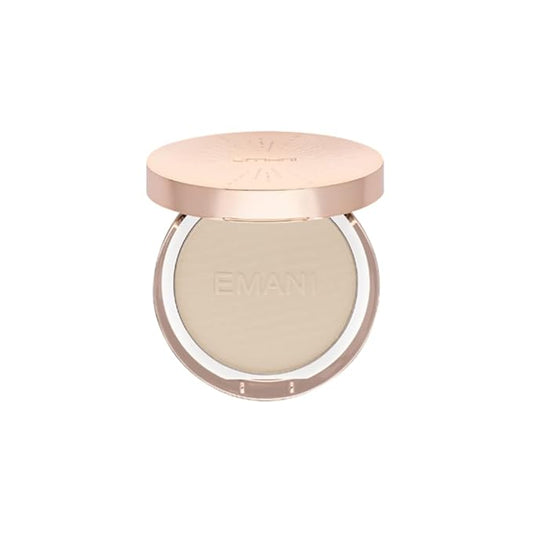 Emani Flawless Matte Powder Foundation Makeup for Sensitive Skin, Natural Mineral Foundation Compact with Buildable Coverage, Oil Control, Talc Free, Cruelty-Free & Vegan, Ginger