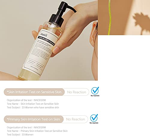 DearKlairs] Gentle Black Fresh Cleansing Oil, a light and spreadable texture, only 6 ingredients, For Oily Sensitive Skin, Vegan, Korean Skincare (5.07 Fl Oz)