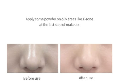 Goodbye Sebum Control Finish Powder 5g – Lightweight Oil-Absorbing Face & Hairline Powder for Long-Lasting Soft Matte Finish (Peach)