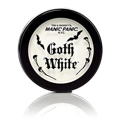 MANIC PANIC Goth White Cream to Powder Foundation - White Foundation for Goth Makeup, Cosplay & Halloween - Full Coverage & Matte Finish - Vegan & Cruelty-Free Cream Makeup