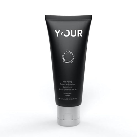 Y'OUR Tinted Moisturizer - Hydrating & Anti-Aging, Tinted SPF 30 Makeup, Dry, Oily & Combination Skin Fragrance-free & Oil-Free, 1.35 fl. oz (Light)