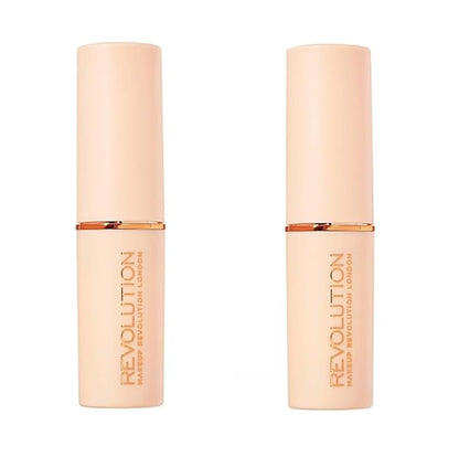 Pack of 2 Makeup Revolution Beauty Fast Base Stick Foundation, F17