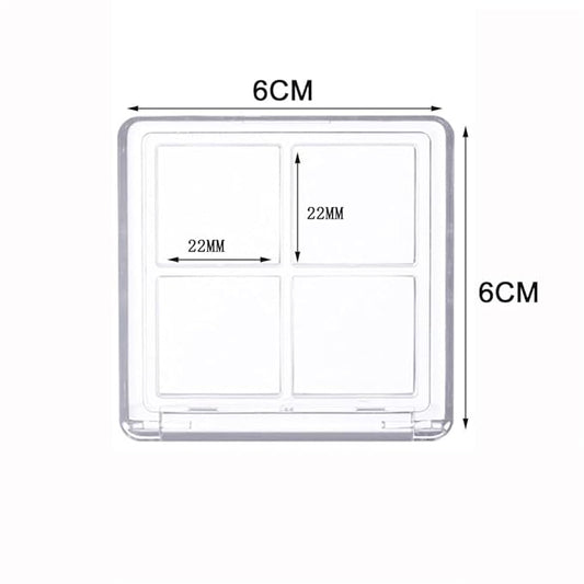 VASANA 2PCS Empty Eyeshadow Palette 4 Grids Plastic Eye Make Up Container Palette Refillable Small Makeup Palette Lipstick Compact Containers Cosmetic Sample Storage Cases