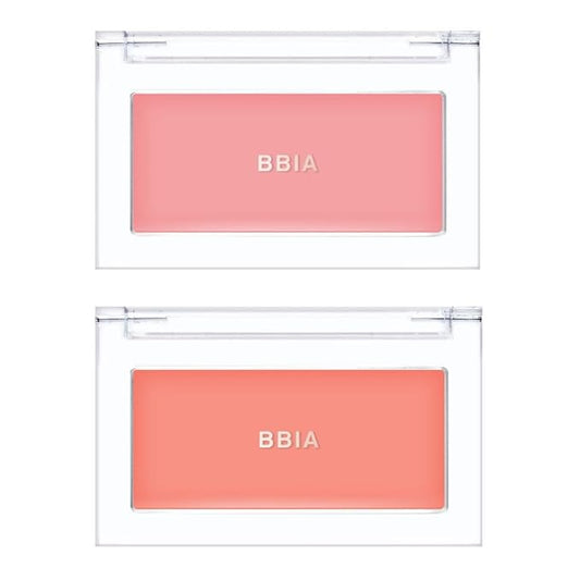 BBIA Ready To Wear Downy Cheek Cream Blush 2P Set (01 DOWNY PINK + 05 DOWNY CORAL) / Blendable and Lightweight Cheek Makeup, Highly Pigmented with Long Wearing Formula