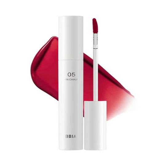 BBIA Glow Lip Tint - Lip Plumping, Volume up Glossy Lip Stain, Naturally Moisturizing, Lightweight, Long-Lasting, Vivid Color, Comfortable Glowy Texture, Non-Sticky, Non-Dry, 3.2g (#05 VIN CHAUD)