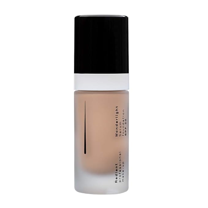 Radiant Professional Wonderlight Serum Liquid Foundation for Makeup Kit - Alternative to Bronzer Powder - Color Corrector & Under Eye Concealer - Matte Eyeshadow Base - 1.01 oz - Cream Beige (02)