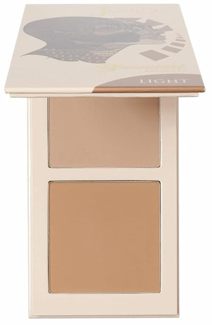 Juvia's Place Bronzed Duo Bronzer Light - Soft Matte Bronzer, Contour Powder, Long-Wearing & Buildable Bronzing Powder - Suitable for Light to Fair Skin Tone