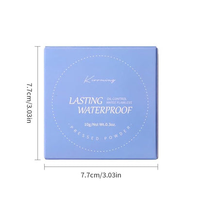 LAMUSELAND Pressed Powder Compact, Oil Control Brighten Skin 6 Colors Face Powder, Whitening Highlighting Face Makeup Tools for Women Girls (KI02)