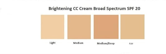 Brightening Color Correcting CC Cream SPF 20 mediam coverage - 4 in 1 - Foundation sunscreen anti aging moisturizer (Medium)